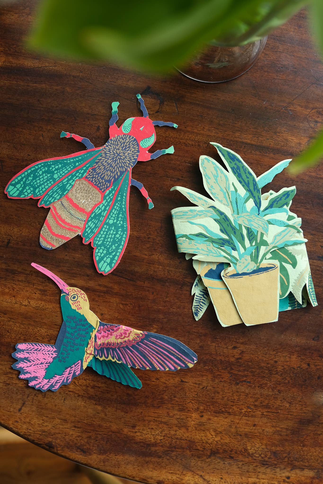 Plant Pot Concertina Greeting Card